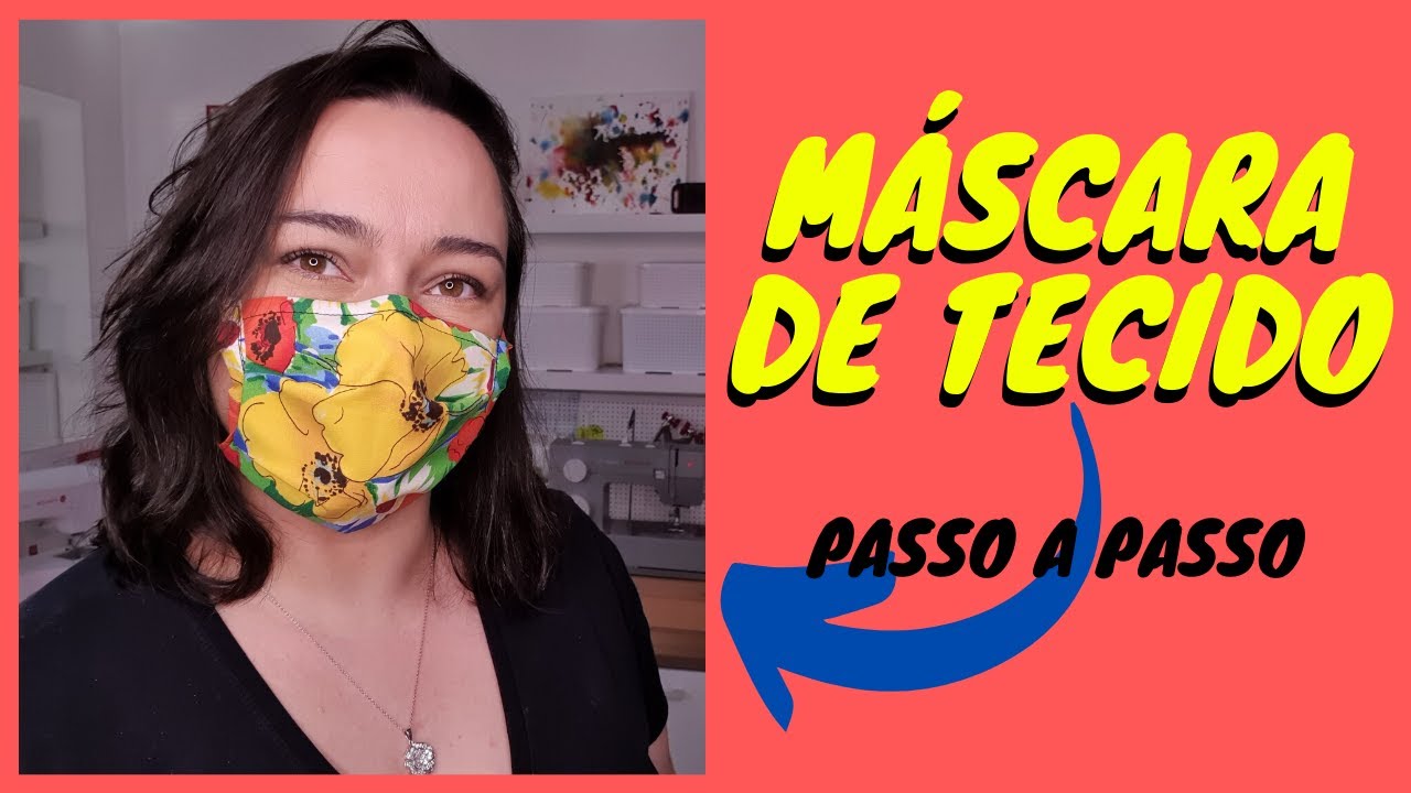 MÁSCARA DE TECIDO como fazer SEM ELÁSTICO fácil #FiqueEmCasa e Costure #Comigo