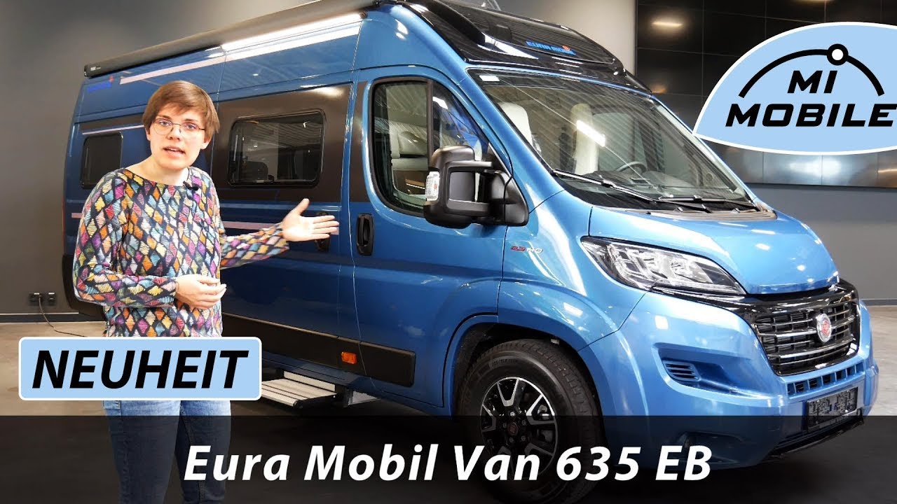 NEUHEIT - Premium Kastenwagen Eura Mobil Van 635 EB - 6,36m, Längsbetten, Dieselheizung, Li-Ion