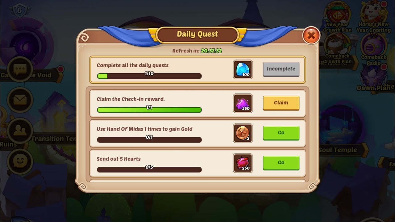 Daily life of a stuck player