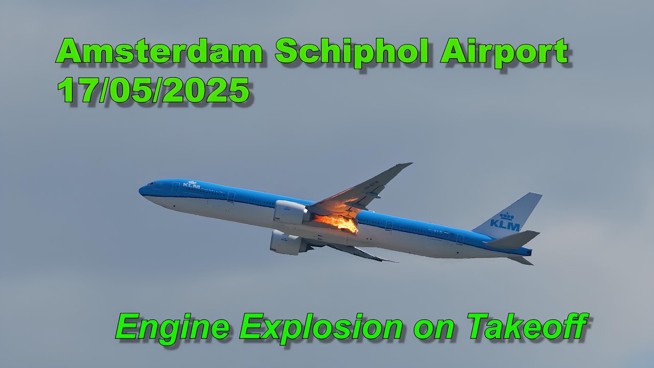 Engine Explosion on Takeoff: Boeing 777 Emergency at Amsterdam Schiphol!