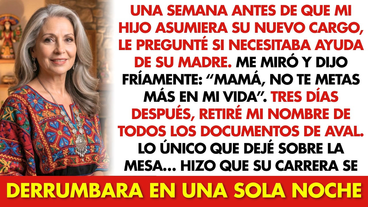 Mi Hijo Dijo: ‘Mamá, No Te Metas Más en Mi Vida’ — Así que Desaparecí y Retiré Mi Aval.