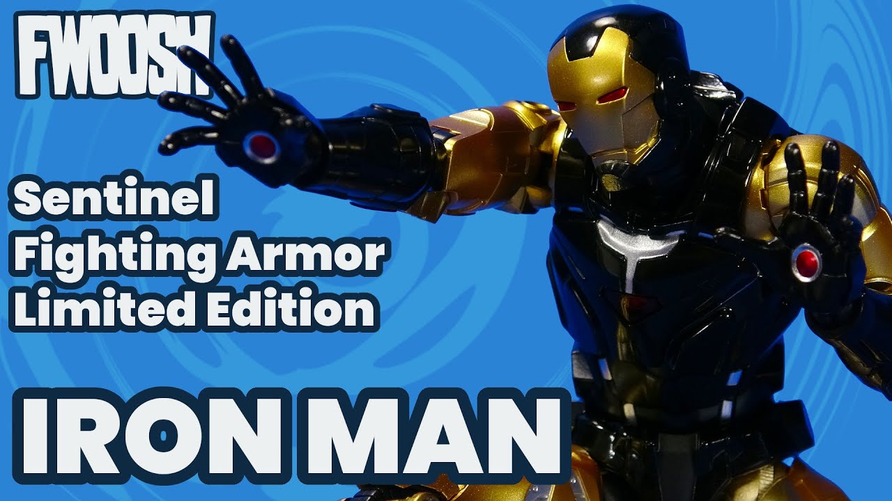 Fighting Armor Iron Man Sentinel Bluefin Exclusive Black Limited Edition Action Figure Review
