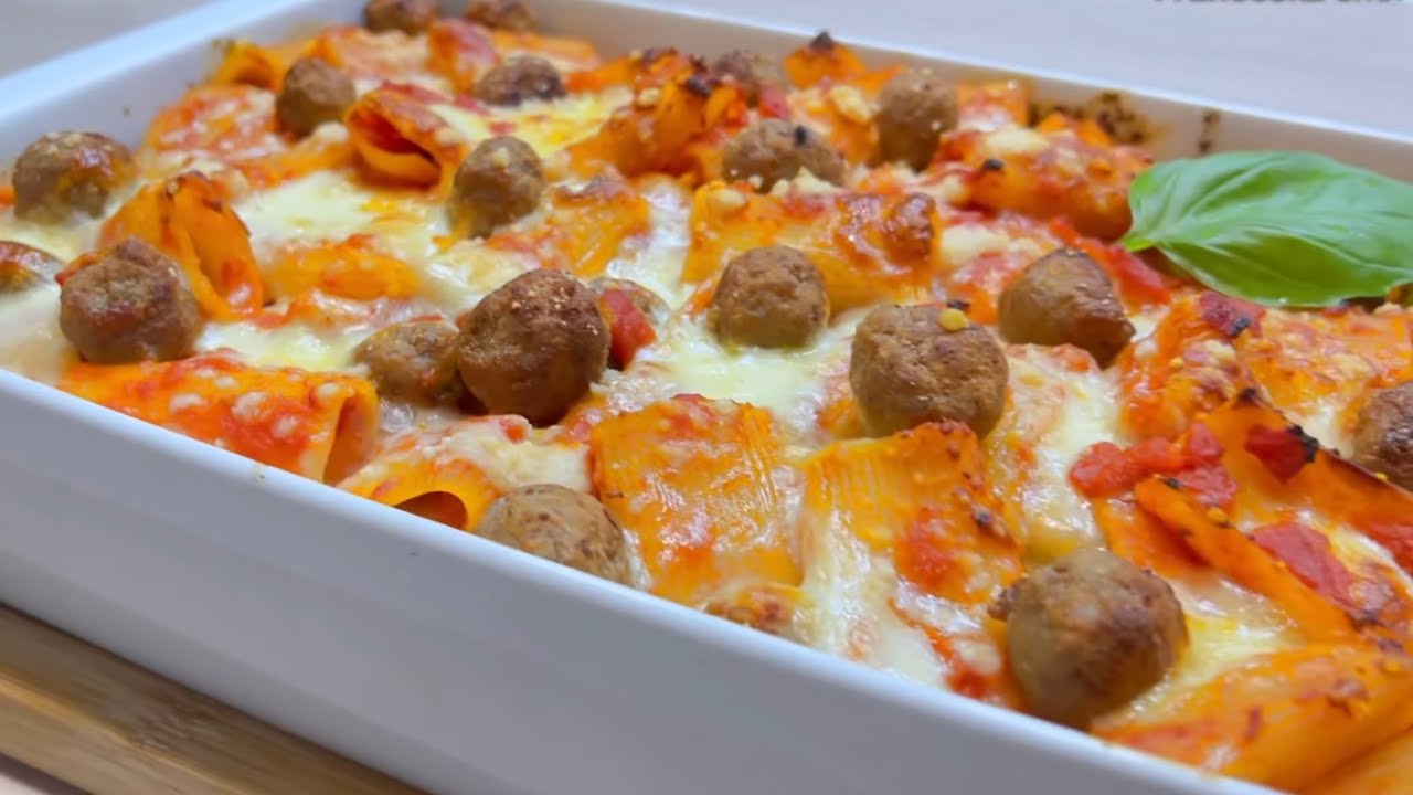 LA PASTA PIU DELIZIOSA CHE ABBIA MAI MANGIATO! PASTA AL FORNO CON LE POLPETTE semplice e veloce!