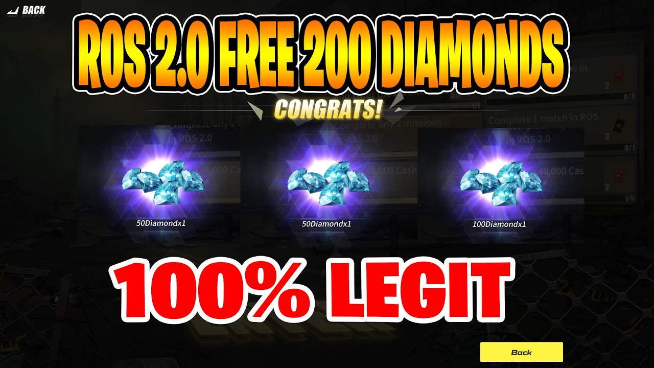 HOW TO GET FREE 200 DIAMONDS IN ROS 2.0 100% LEGIT (ROS UPDATE)