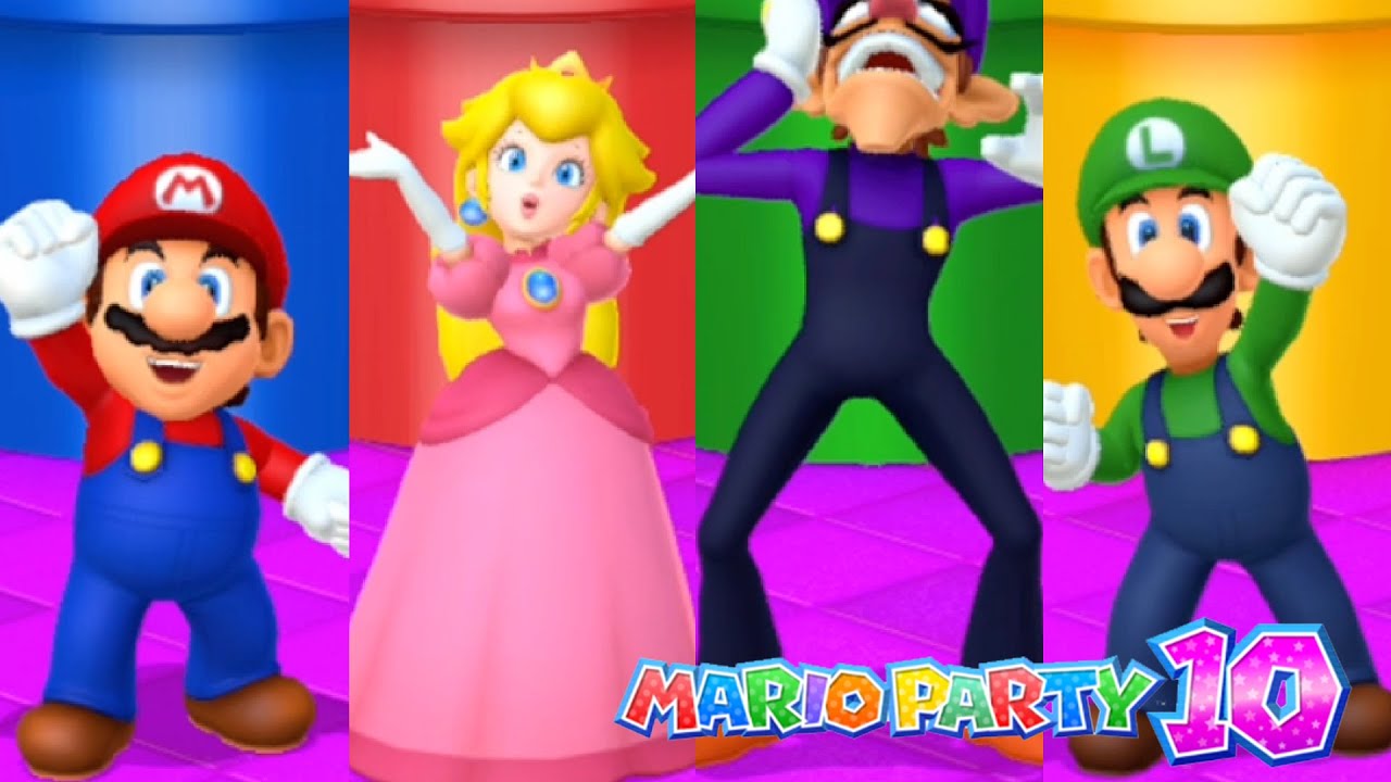 Mario Party 10 | Coin Challenge | Mario, Peach, Waluigi and Luigi | Master com | AlexGaming