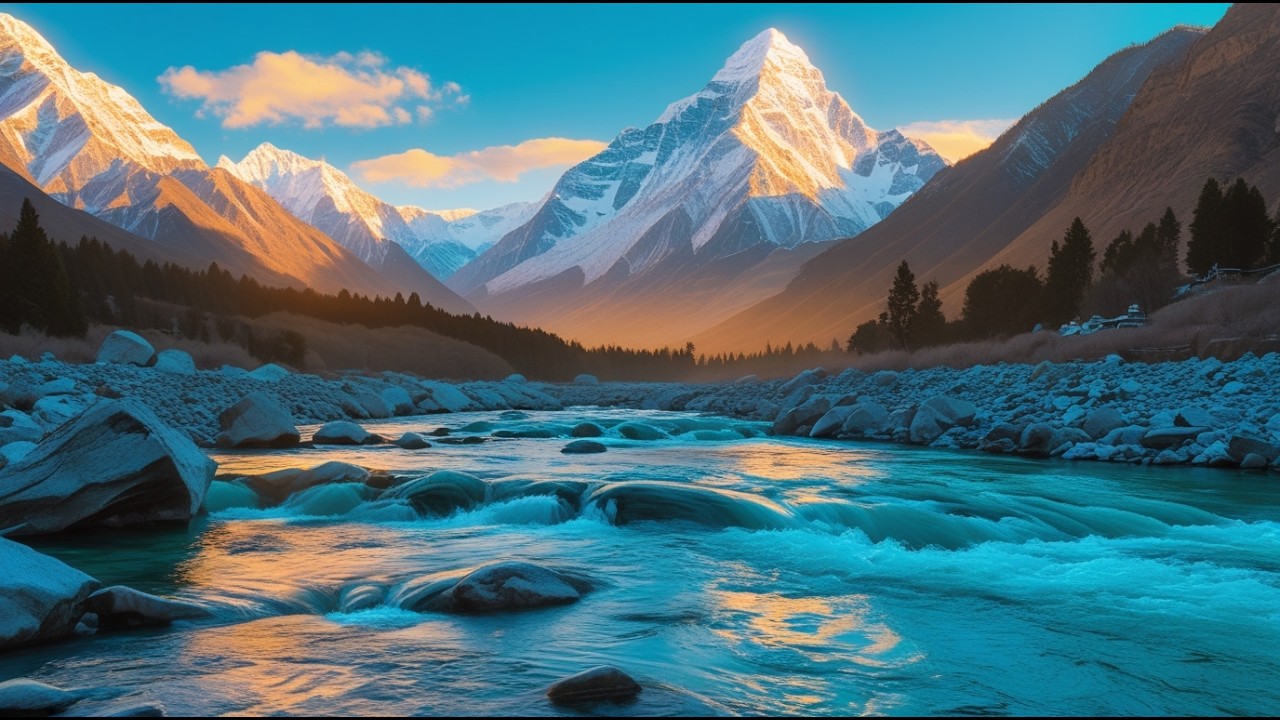 Himalayan River Flow Meditation Deep Healing Water Sounds
