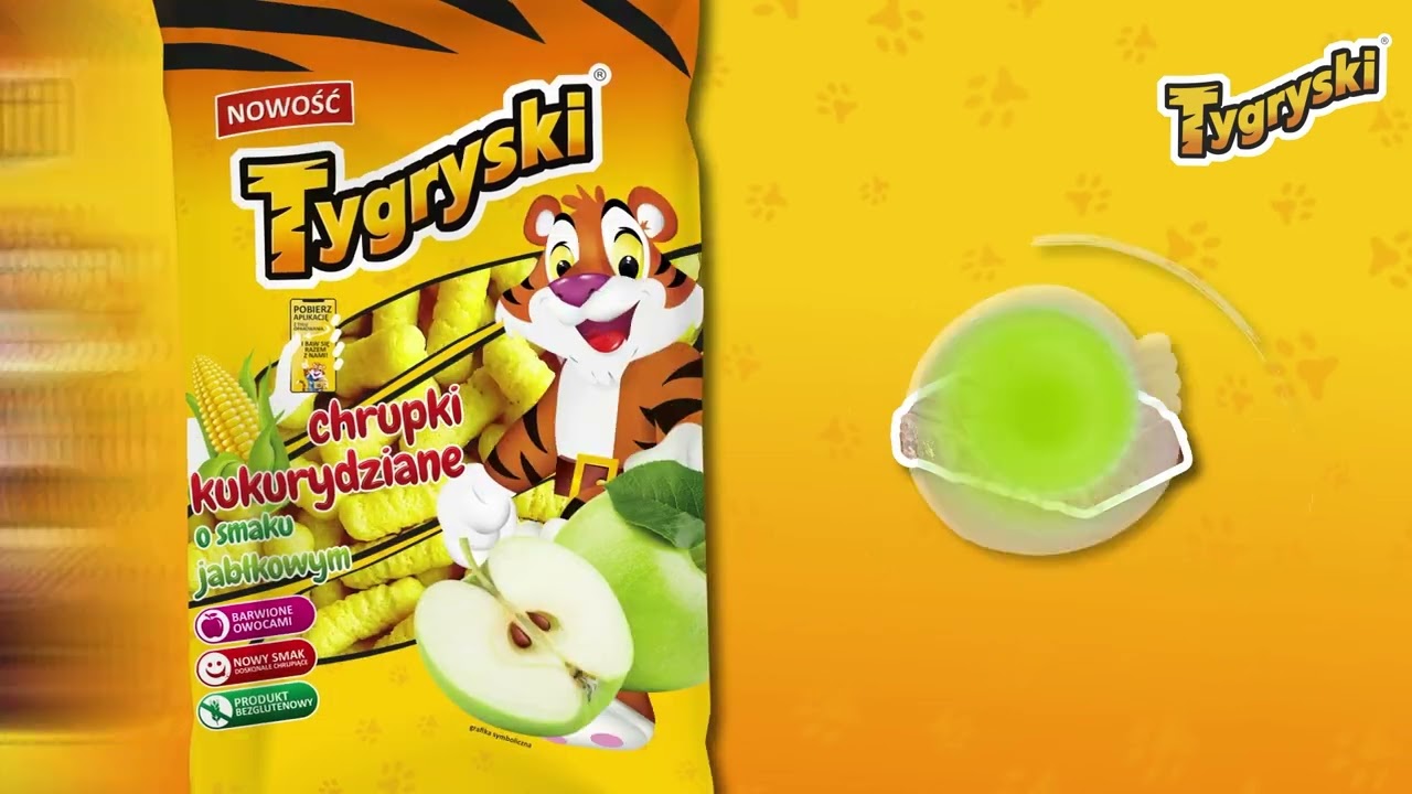 Chrupki czekoladowe, truskawkowe, jabłkowe i toffi - Tygryski
