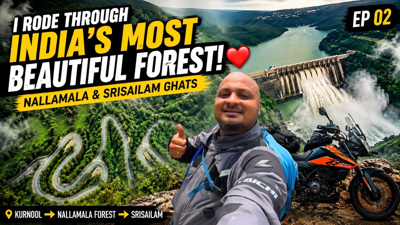 I Rode Through India's Most Beautiful Forest! 🌿🏍️ | Nallamala & Srisailam Ghats | EP 02