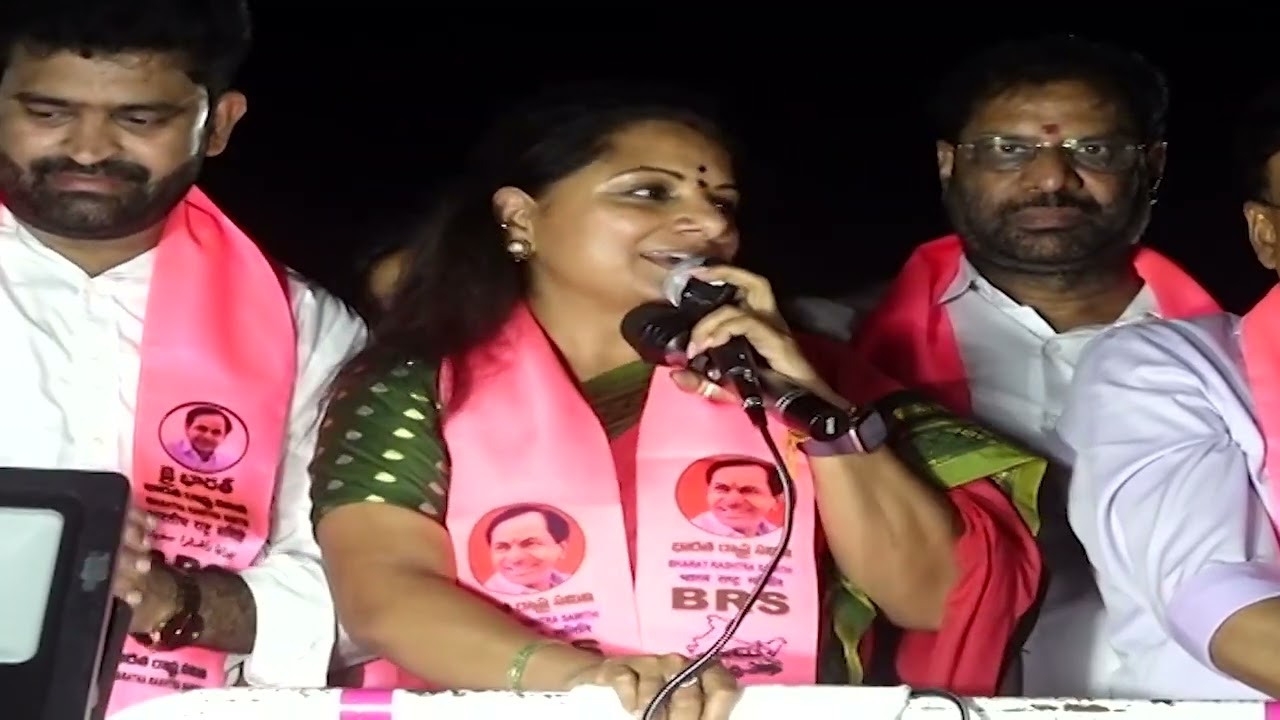 MLC Kalvakuntla Kavitha addressed the BRS Party cadre at Lingala, Sathupalli Constituency