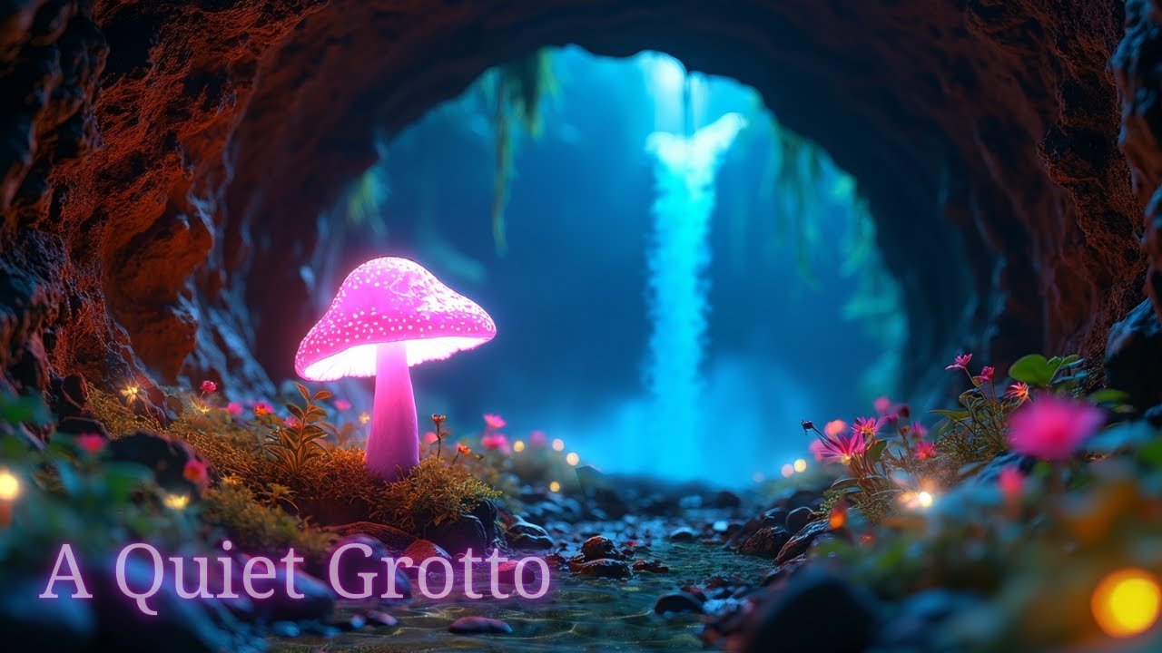 A Quiet Grotto by Moonlight🍄| Gentle Bedtime Story & Ambient Sounds