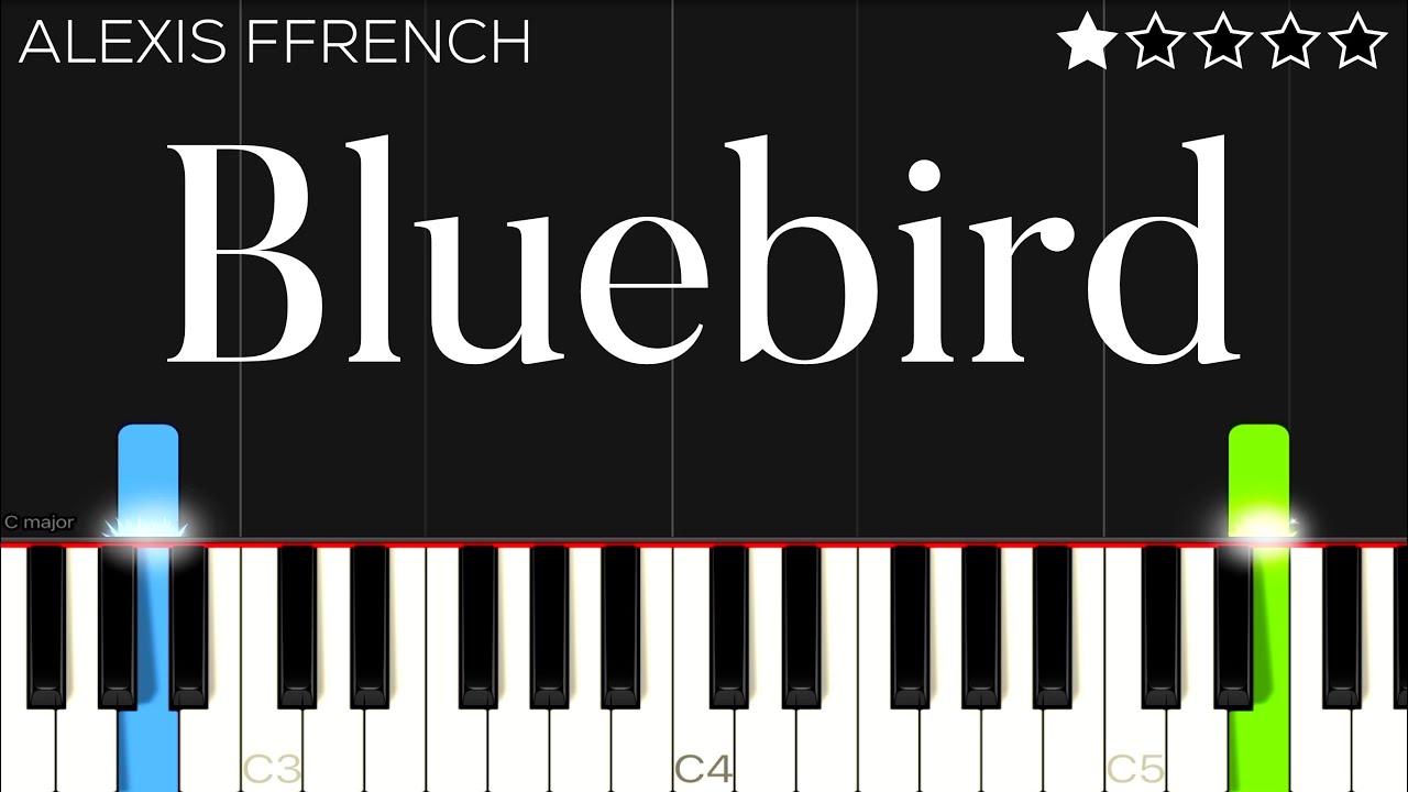Alexis Ffrench - Bluebird | EASY Piano Tutorial