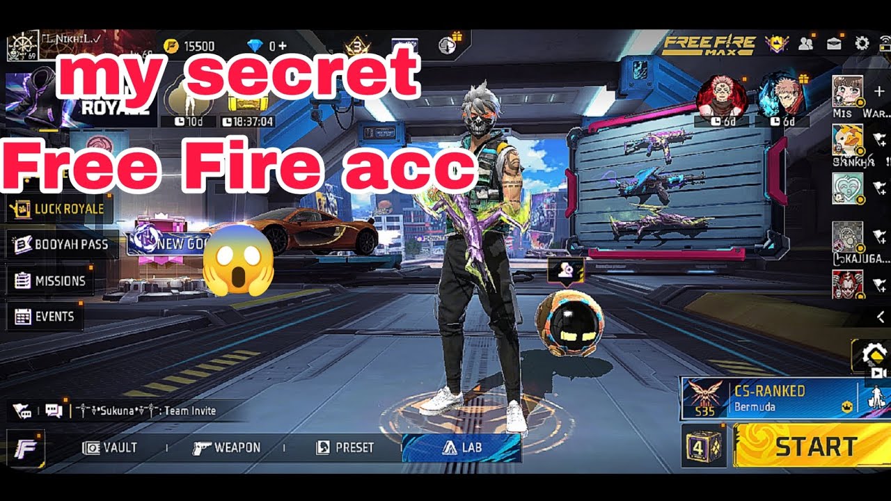 My secret free fire id collection ☠️