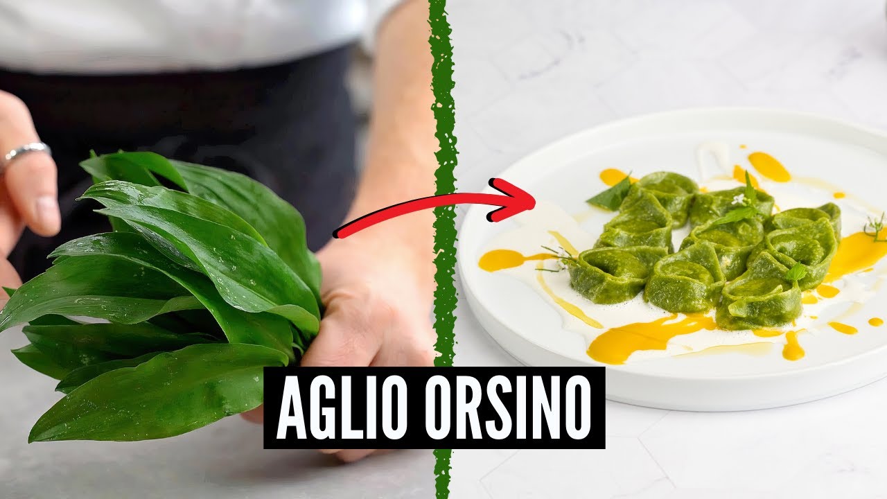 Cappelletti fatti a mano di aglio orsino