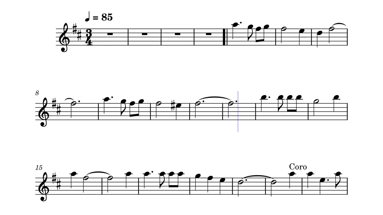 Tocou Me Sax Alto Vídeo partitura