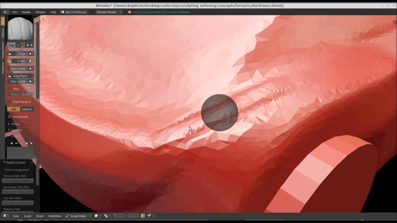 Blender Sculpting Timelapse Hard Surface
