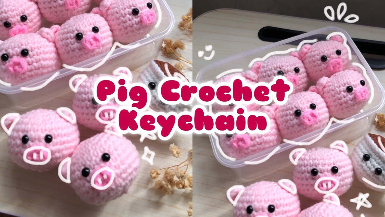 Pig Crochet Keychain Tutorial ✨🐷 | Ces Crochet