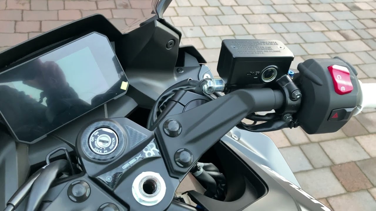 2024 Suzuki GSX-8R in black with TOCE exhaust