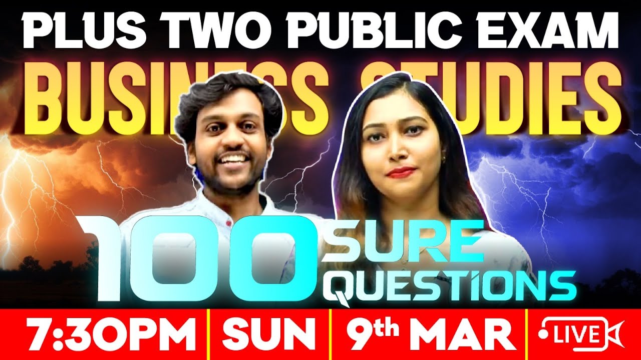 Plus  Two Public Exam | Business Studies | 100 sure Questions | Exam Winner