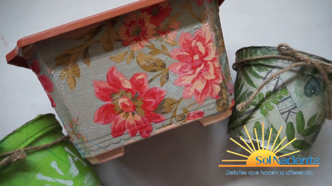 Decoupage en macetas