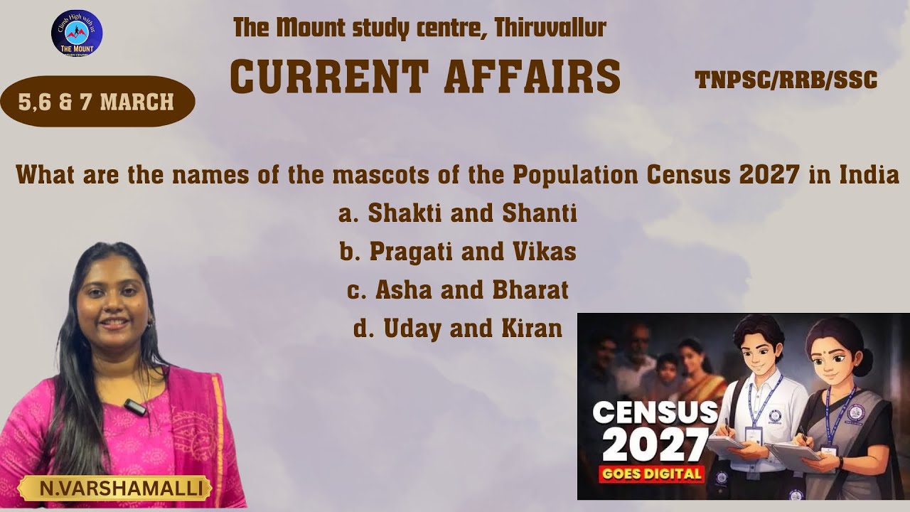 🔔 Daily Current Affairs | March 5,6 &7 | #currentevents #currentaffairs #thiruvallur 