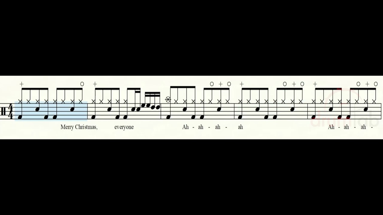 Merry Christmas(악보영상)-Ed Sheeran,Elton John #drumtab #드럼악보 #drumscore #drumsheetmusic #drumnotation