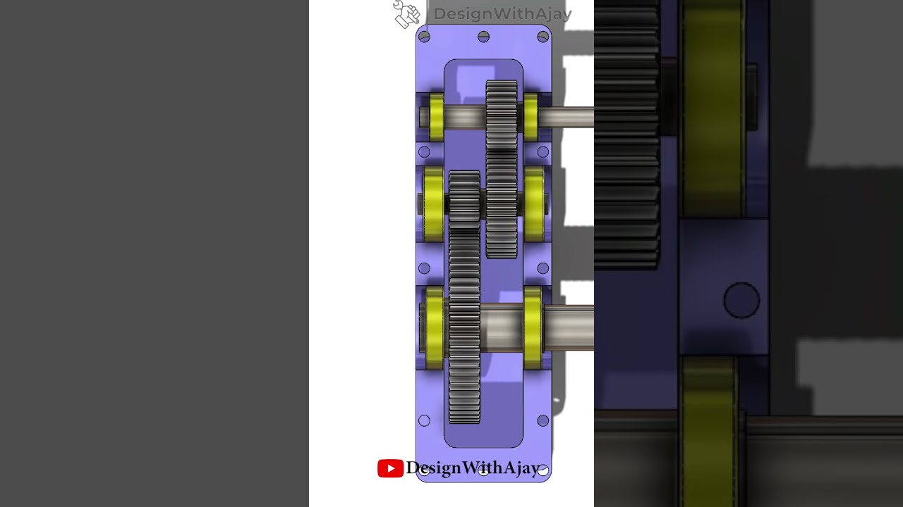 Reduction Spur Gear Box coming soon #shorts #designwithajay