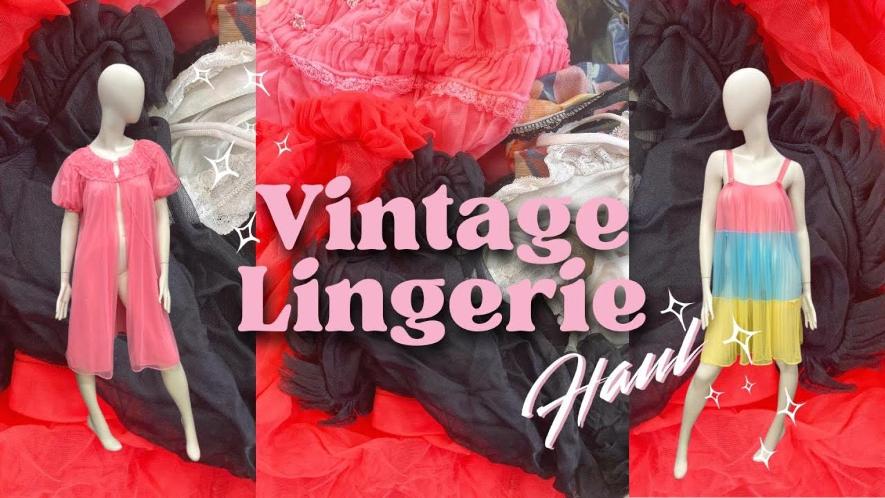 VINTAGE LINGERIE HAUL // Rainbows, Fluff, & Lace!