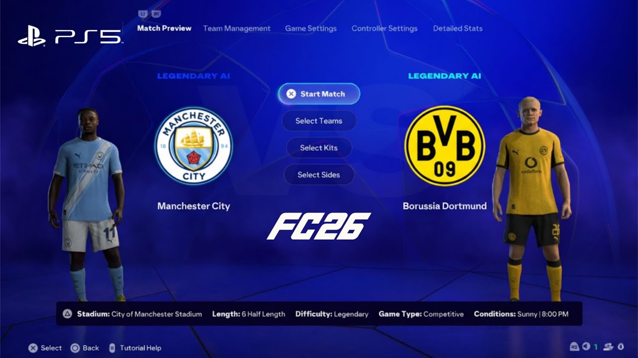 Manchester City vs Borussia Dortmund | UEFA Champions League Matchweek 4 | FC 26 Gameplay