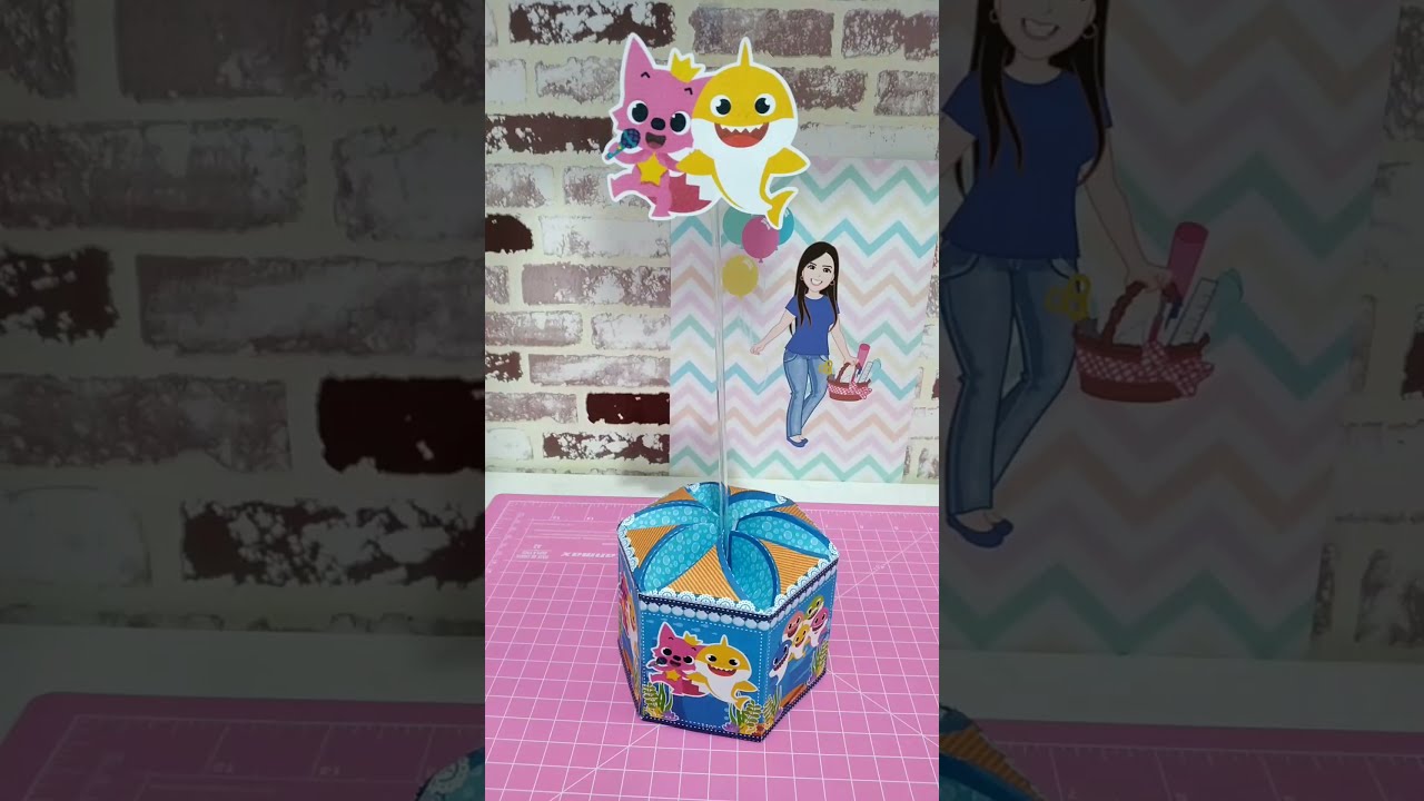 Como montar centro de mesa ( caixa sextavada)