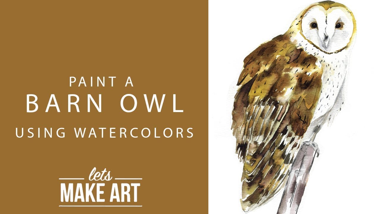 Barn Owl Watercolor Art Tutorial