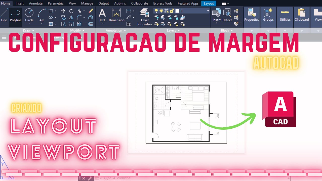 AutoCAD 2025 - Criando Layout e Viewport (folha A2)