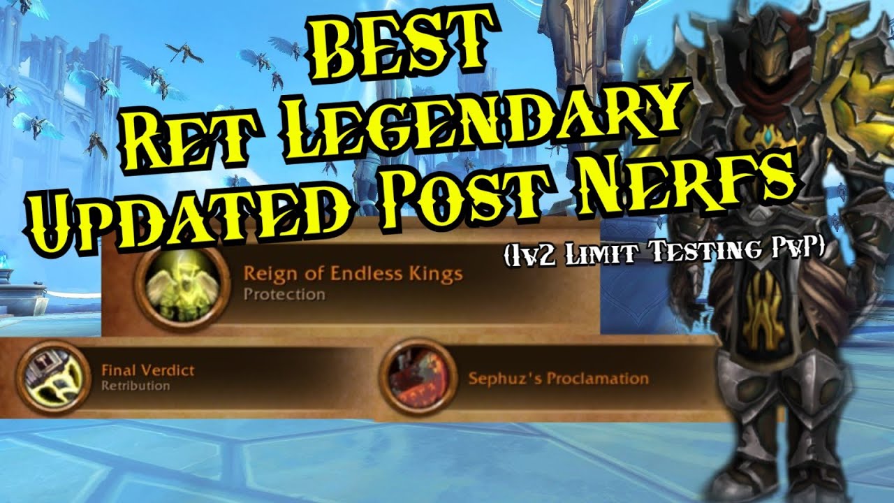 WoW 9.0.2 Shadowlands - Ret Paladin PvP - BEST Ret Legendary Review + 1v2 Skirm Testing