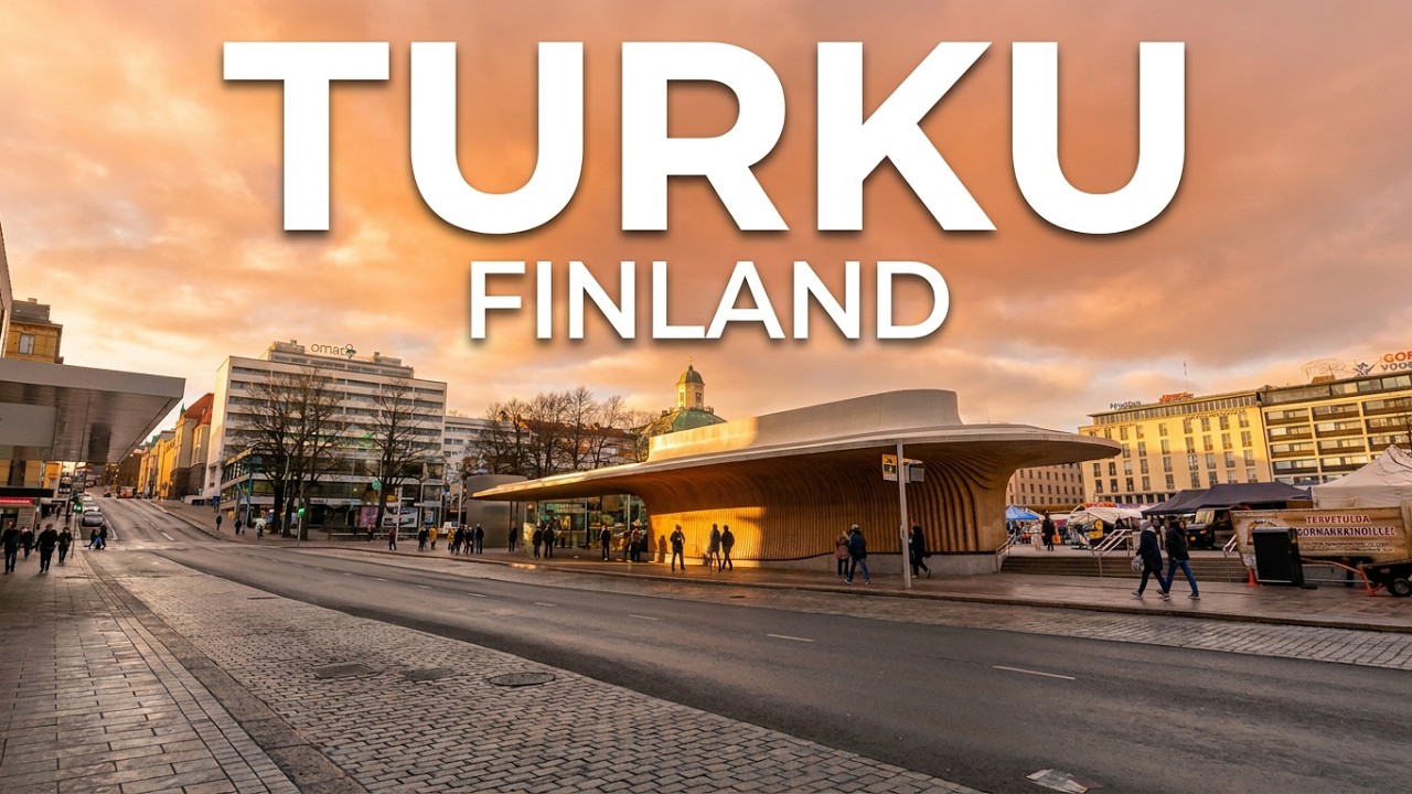 Walk in Turku City Center, Finland