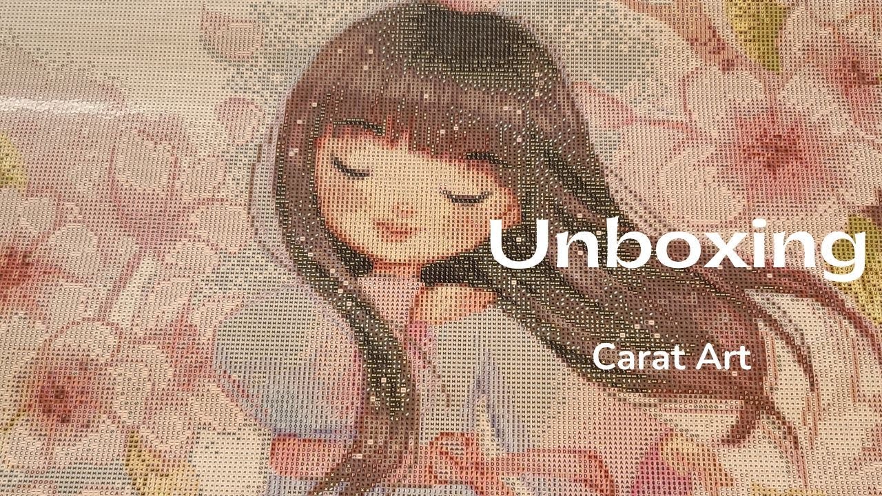 Unboxing d'un diamond painting de Carat Art - Sakura Girl de Danku
