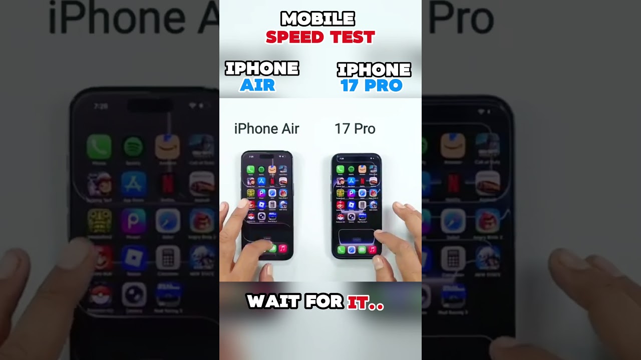 ⚡☠️ IPHONE AIR VS IPHONE 17 PRO SPEED TEST!!
