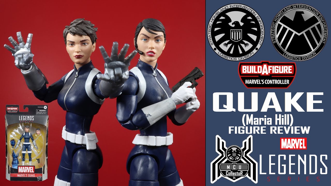 Marvel Legends QUAKE Daisy Johnson Maria Hill Controller BAF Avengers Wave Figure Review