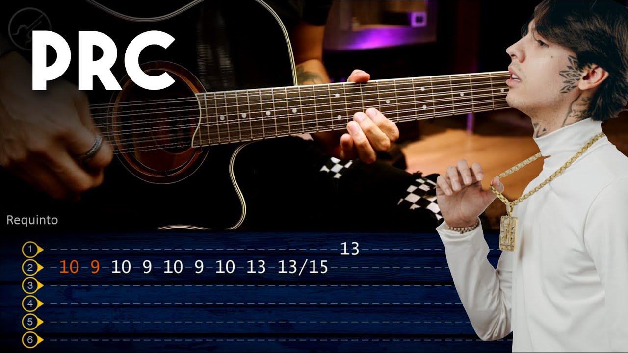 PRC - Peso Pluma, Natanael Cano GUITARRA Tutorial REQUINTO + ACORDES Christianvib