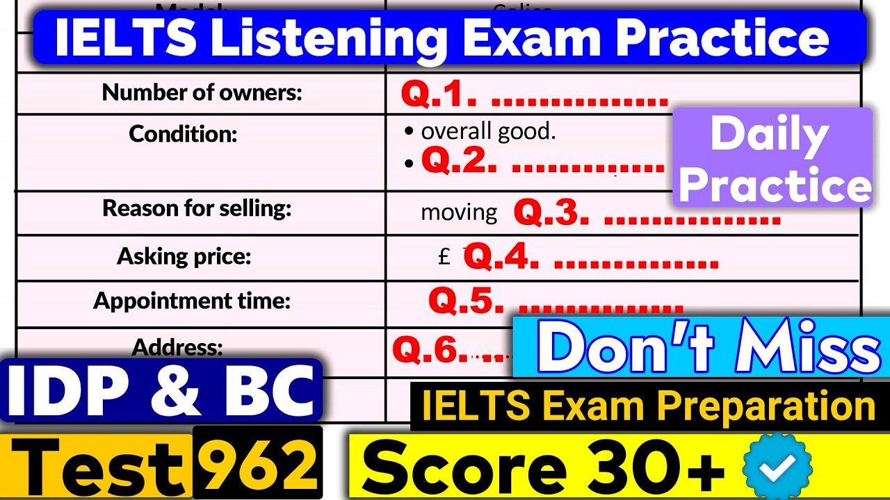 IELTS Listening Practice Test 2026 with Answers | IELTS LISTENING