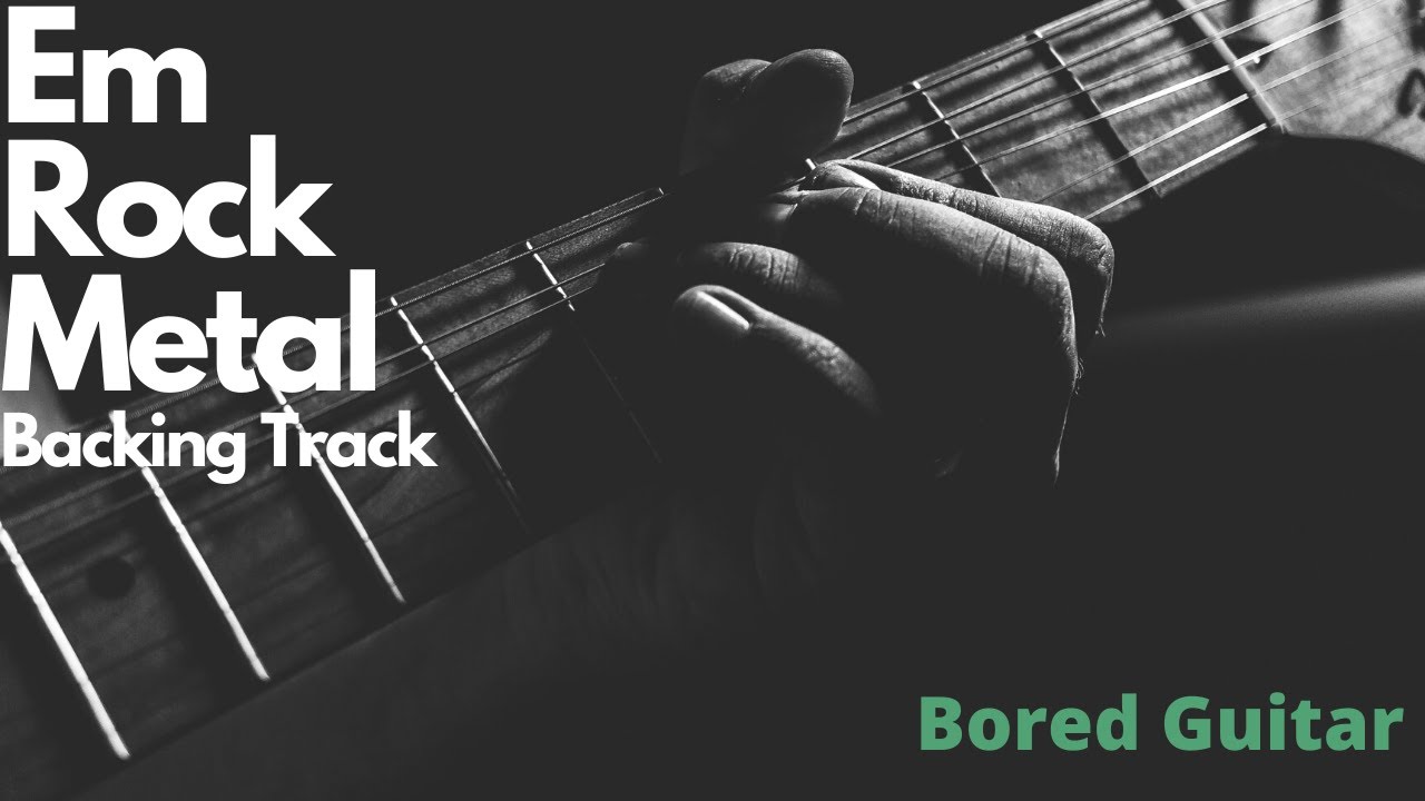 Em Rock/Metal Guitar Backing Track 1/2 step down 75 bpm E Minor
