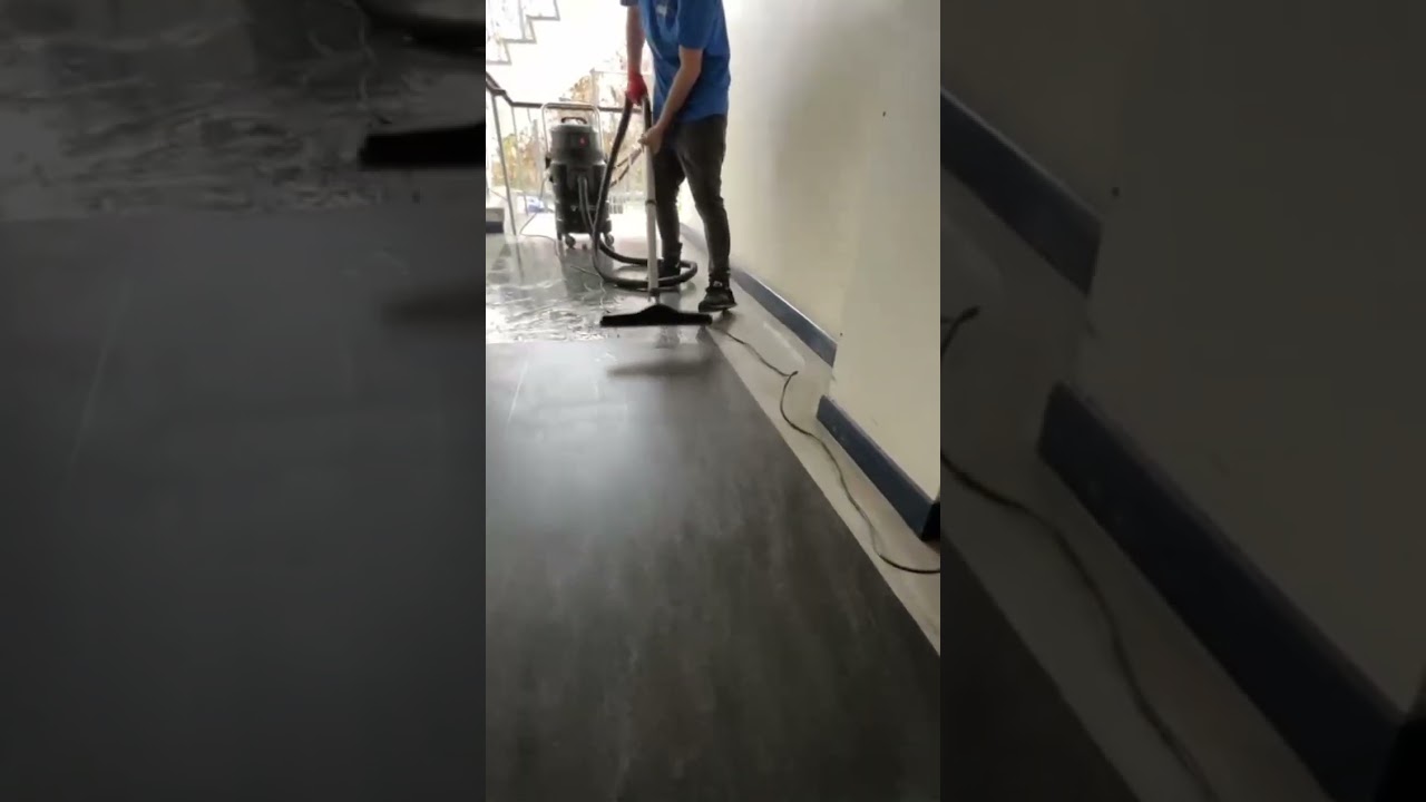Linoleum deep clean and polish