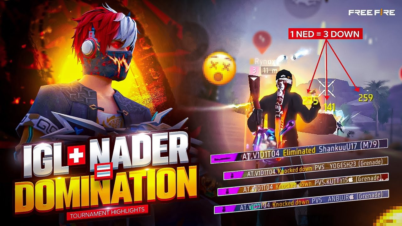 BEST NADER💥? FREE FIRE MAX TOURNAMENT HIGHLIGHTS 🏆| VIDIT GAMER