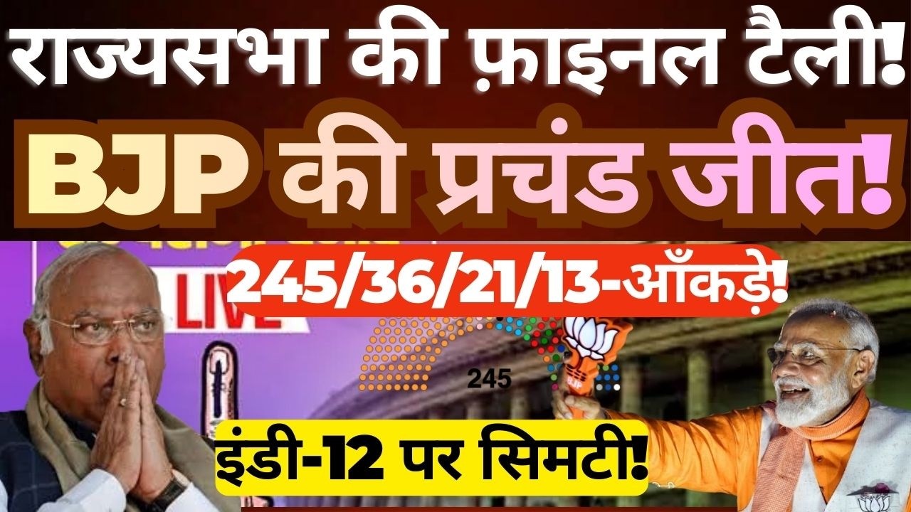 Rajya Sabha Final Tally Explained | BJP’s Big Strategy & What 245/36/21/13 Means