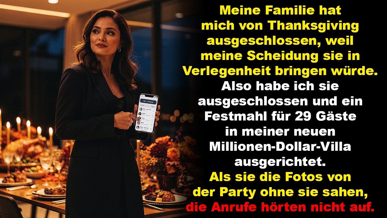 Meine Familie hat mich von Thanksgiving ausgeschlossen, weil meine Scheidung sie in Verlegenheit …