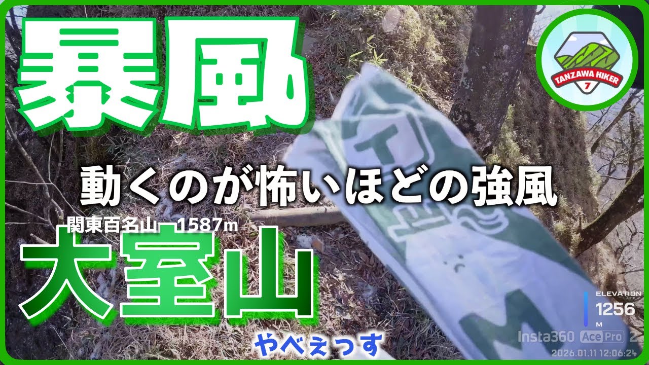丹沢の山梨百名山【大室山】は風がすごかったです。