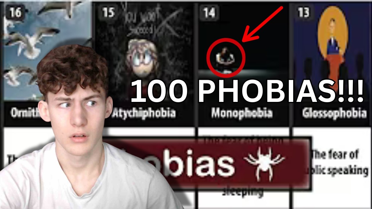 100 PHOBIAS YOU MIGHT HAVE…