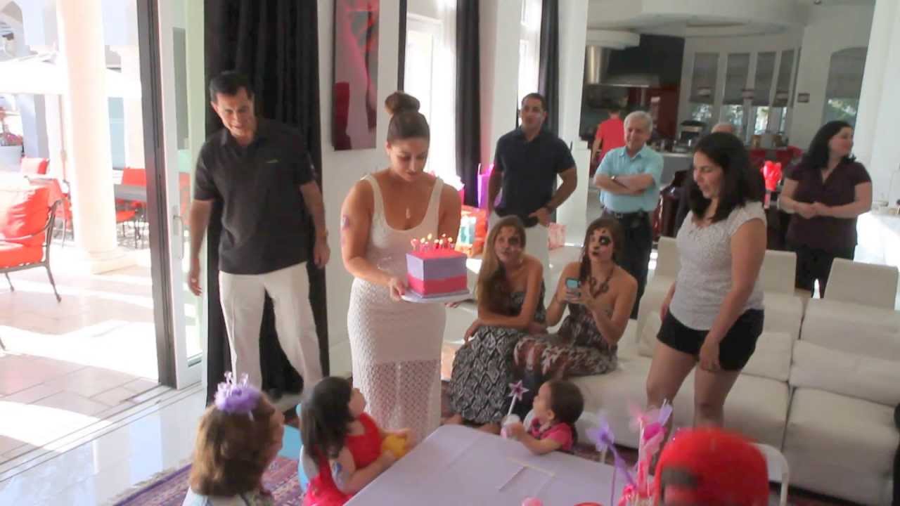 Ava's 2nd Birthday Party- singing happy birthday and cake