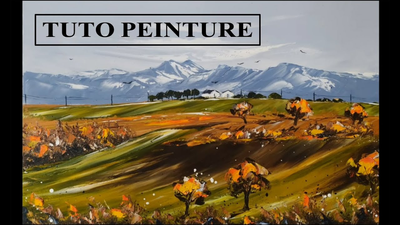 TUTO: PAYSAGE AUTOMNAL au COUTEAU par Nelly LESTRADE