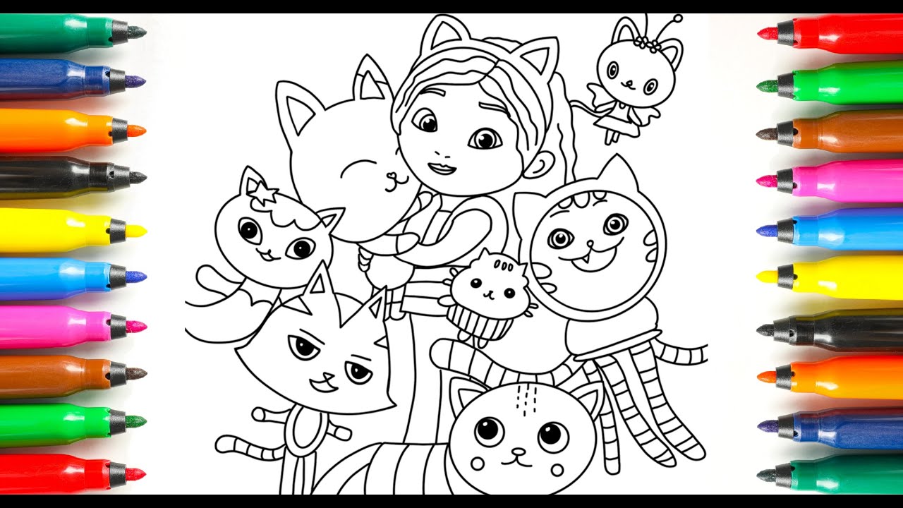 Drawing and Coloring Gabby’s Dollhouse