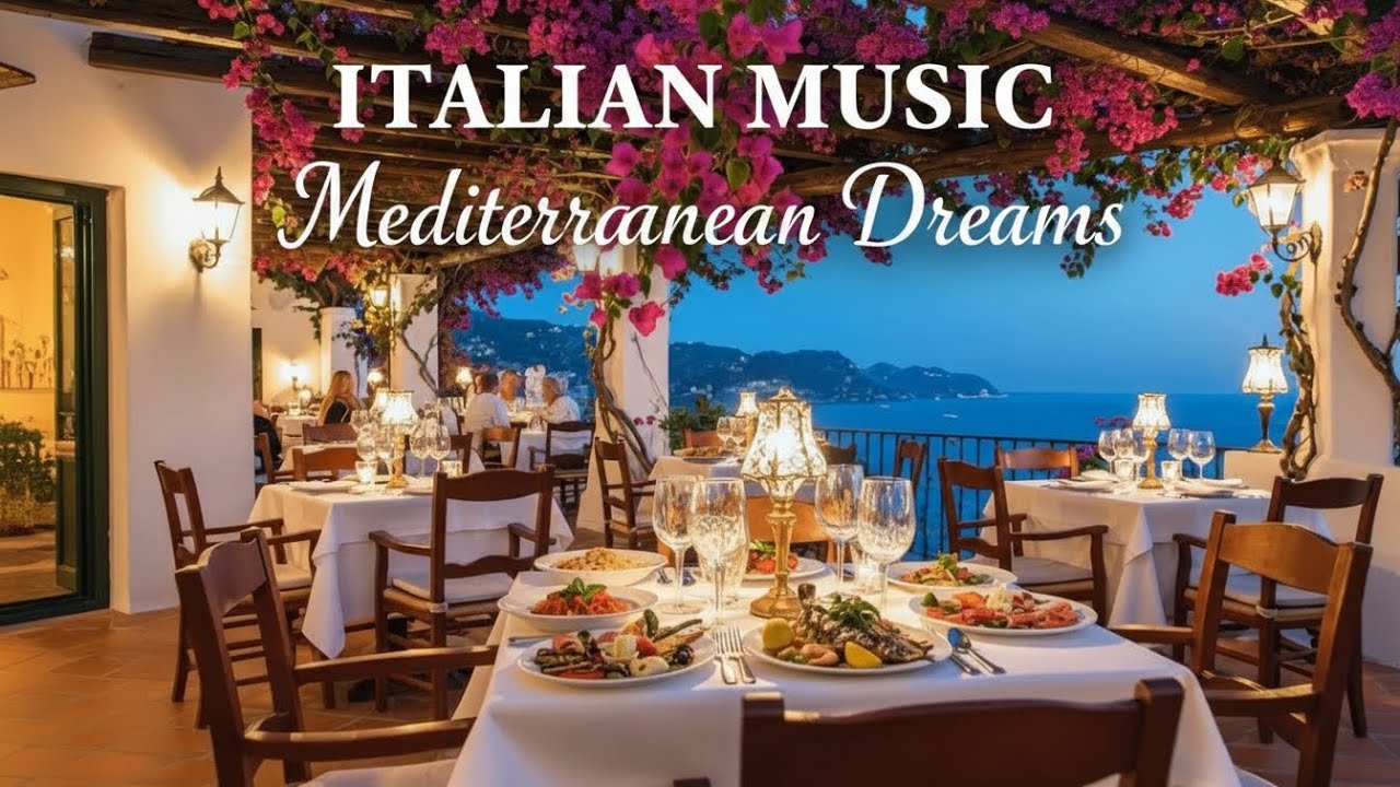 Amalfi Coast Italy 🌊 Relaxing Italian Music & Mediterranean Coastal Vibes 4K