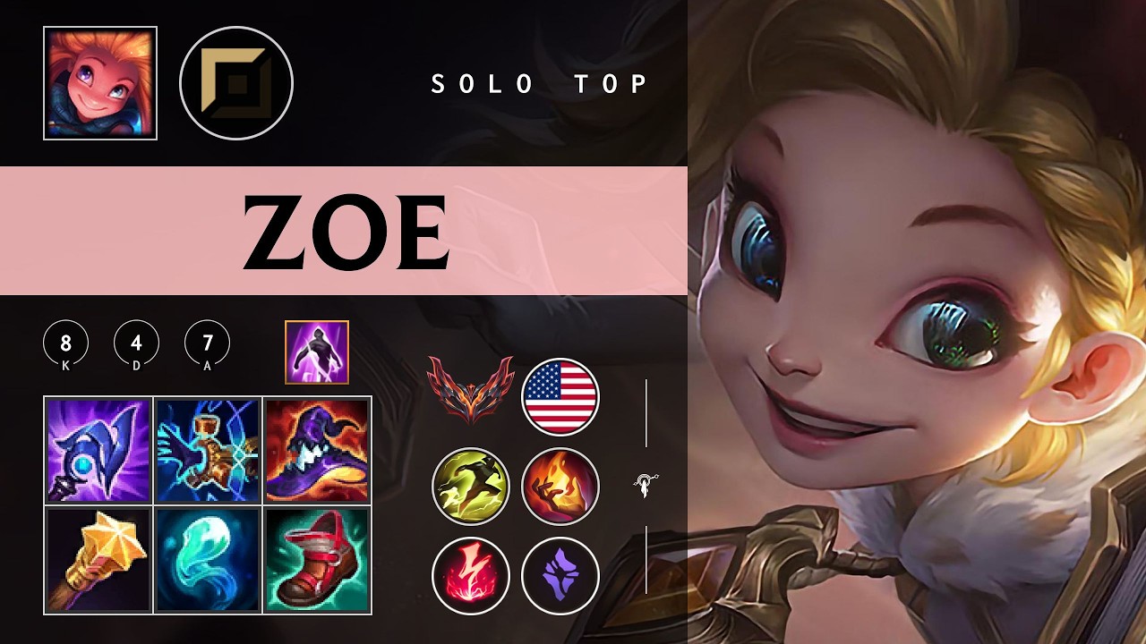 Zoe Top vs Gwen - NA Grandmaster Patch 26.05